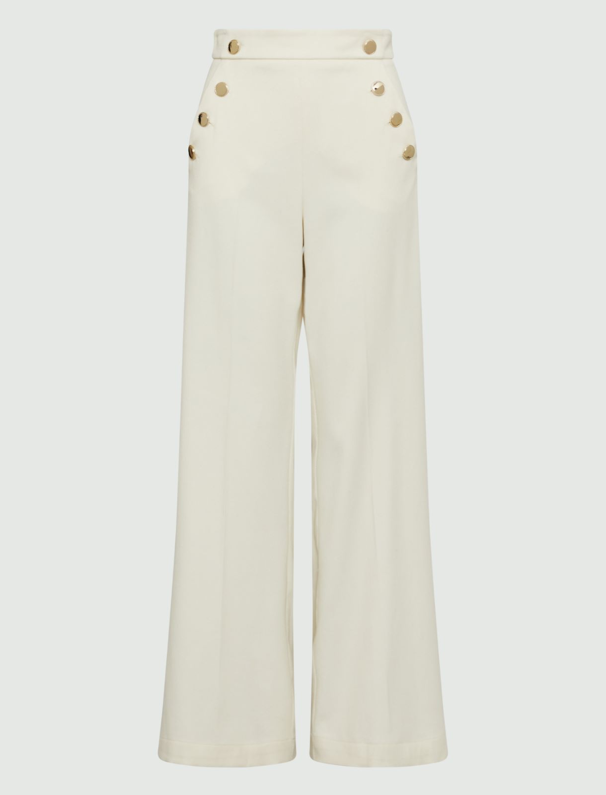 Plt Label Cream Woven Wide Leg Tailored Trousers  PrettyLittleThing