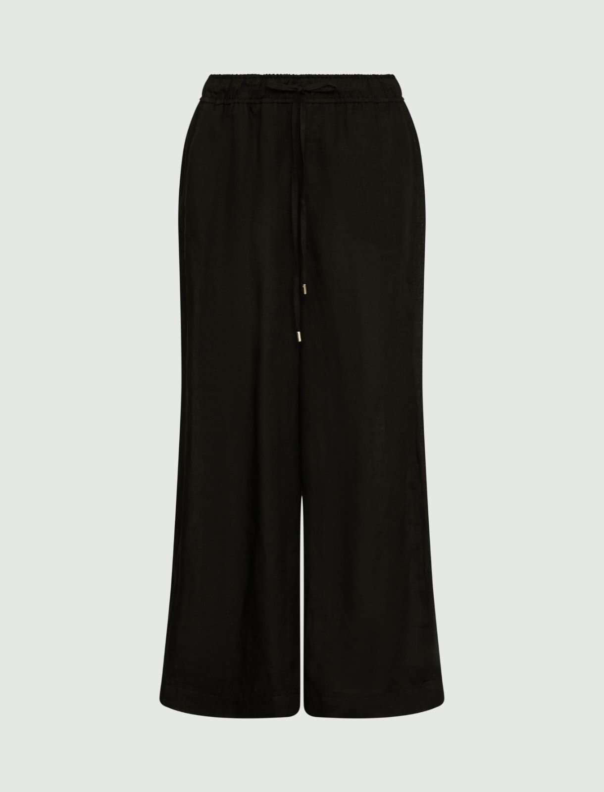 Linen trousers - Black - Marella