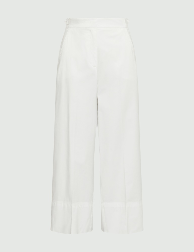 Poplin trousers - White - Marella - 2