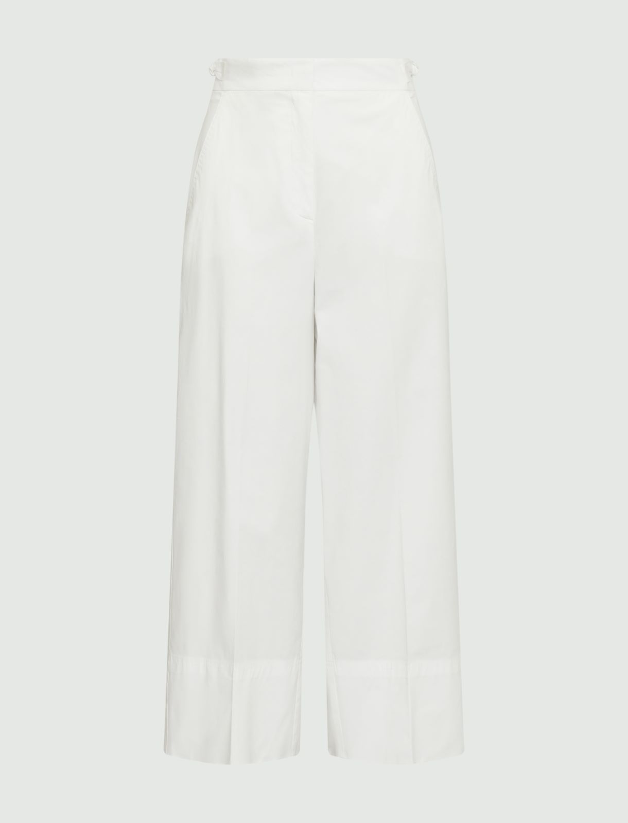 Poplin trousers - White - Marella