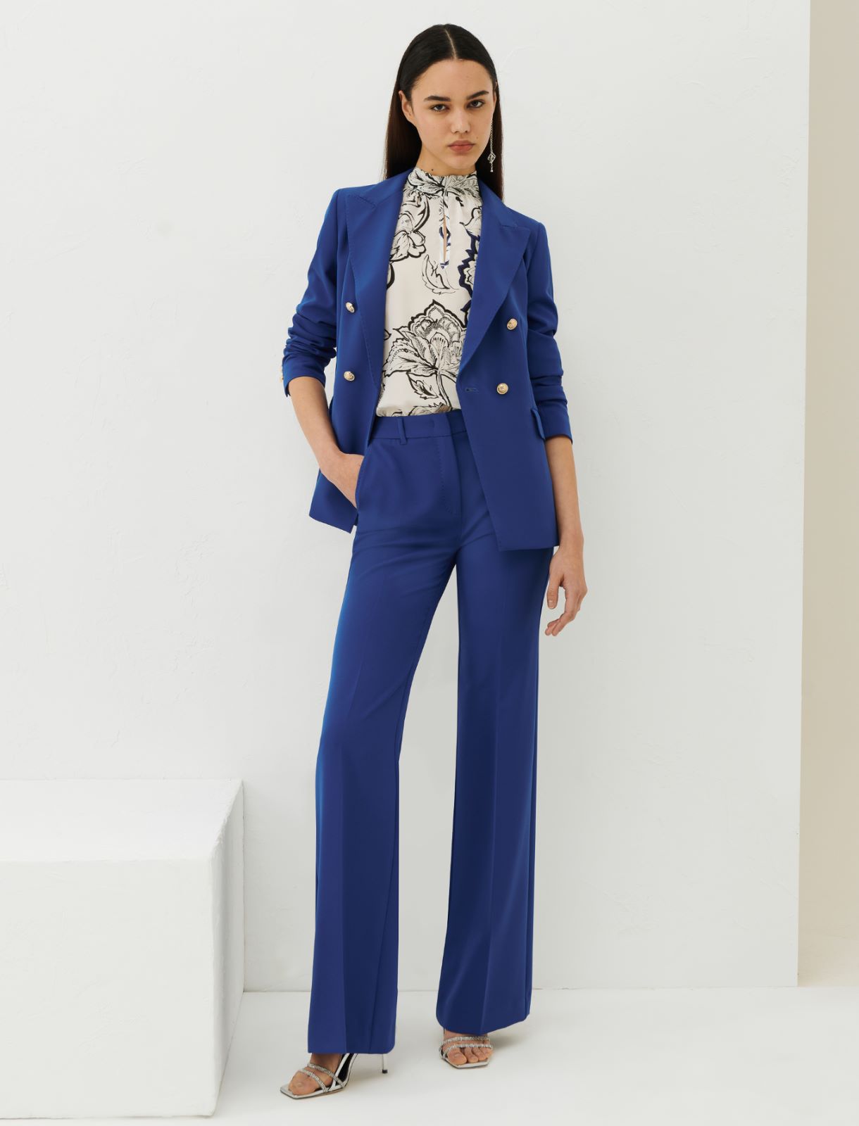 Flared trousers - Cornflower blue - Marina Rinaldi