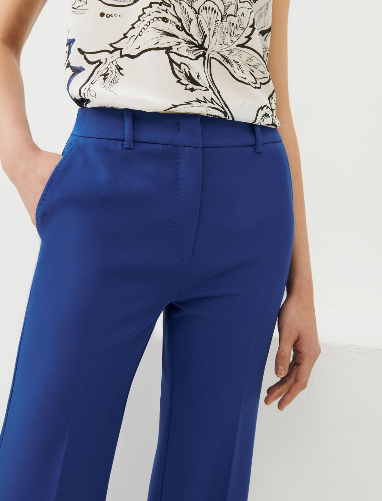Flared trousers - Cornflower blue - Marina Rinaldi - 4
