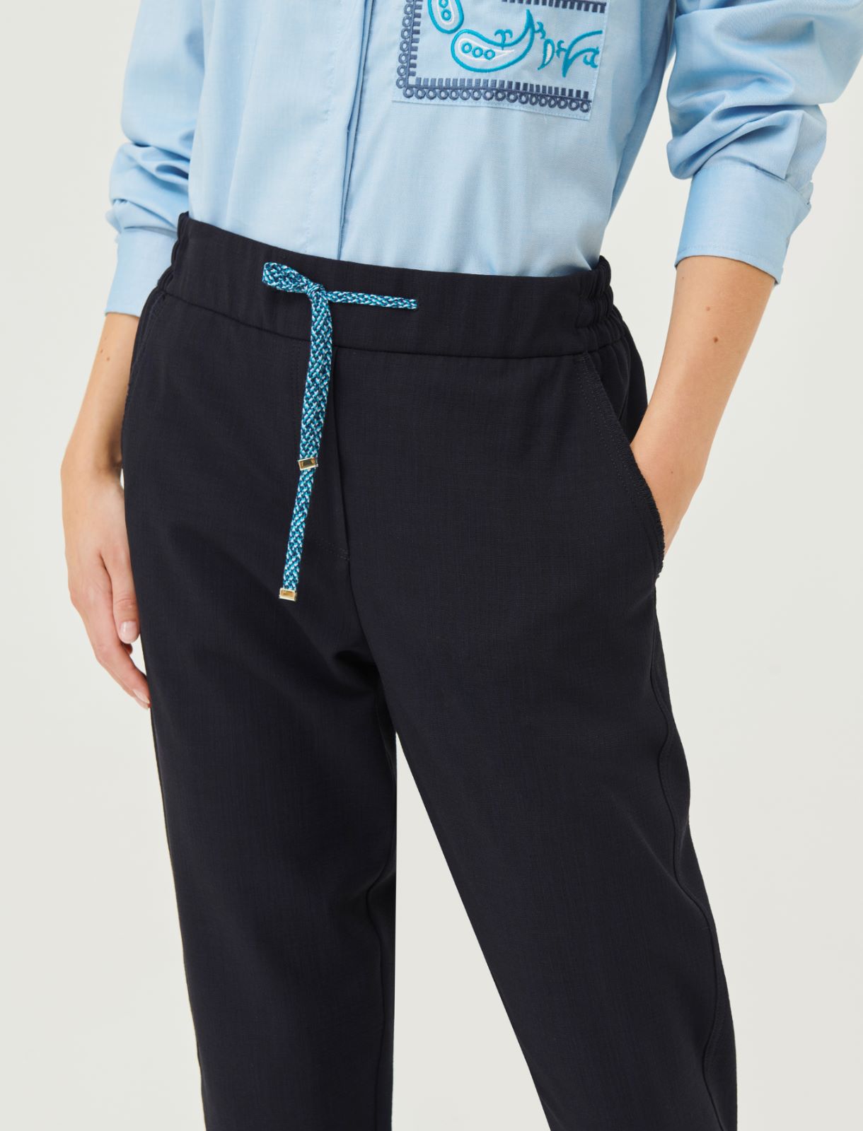 Joggers trousers - Navy - Marella - 4