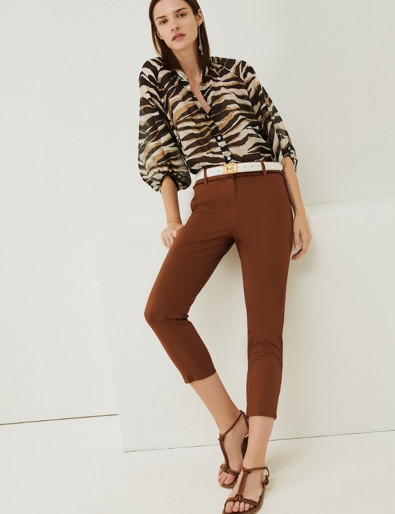 Chinos trousers - Brown - Marella