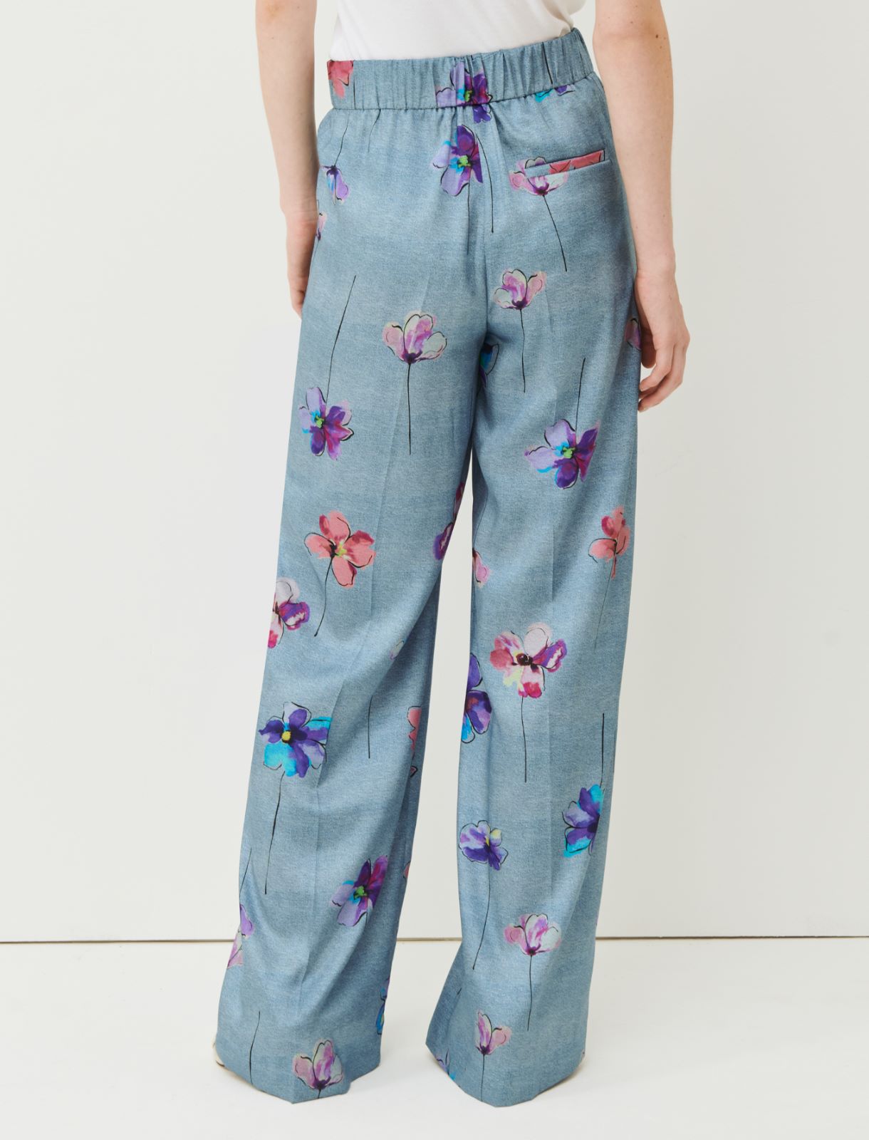 Patterned trousers - Deep blue - Marella - 2