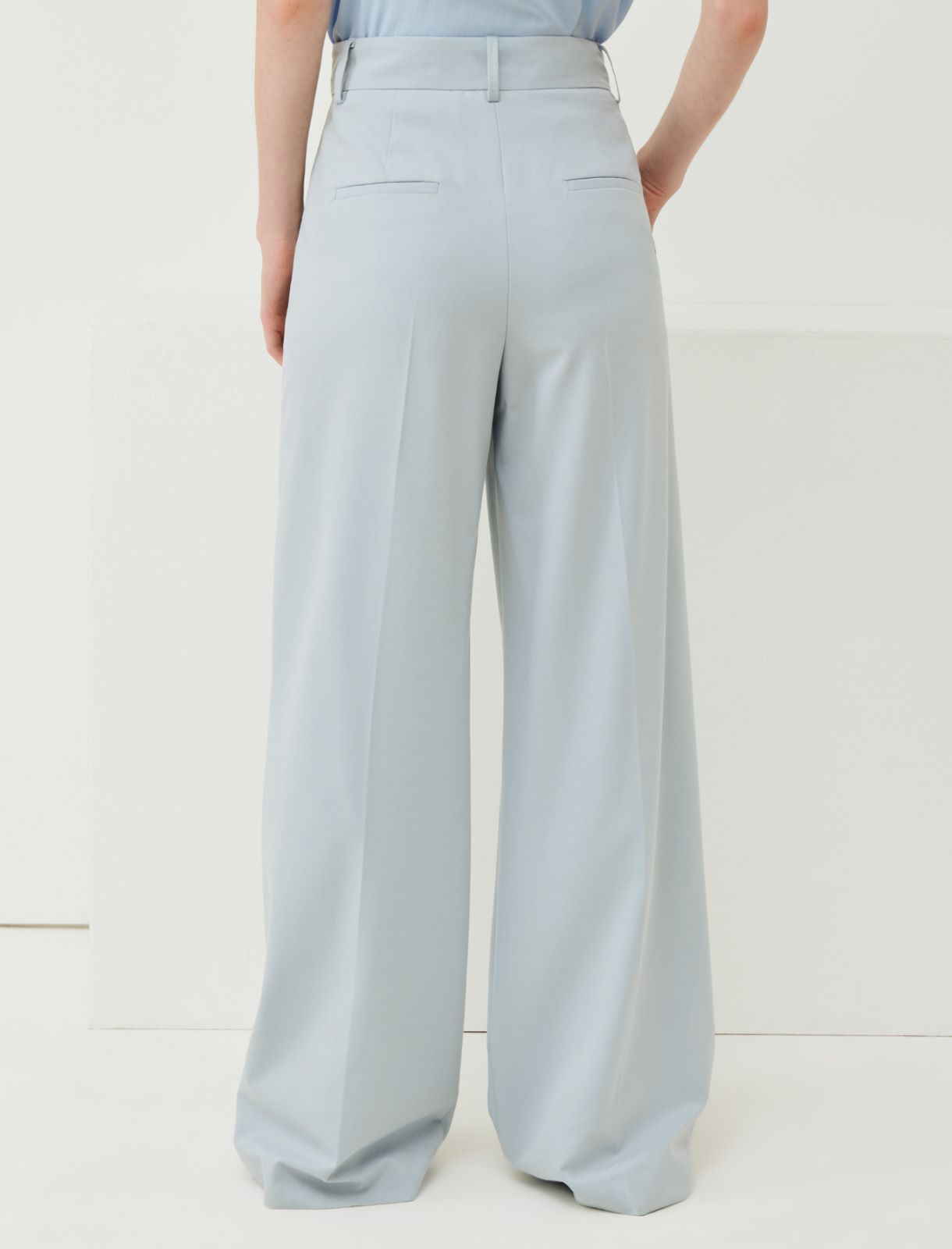 Wide leg trousers - Light blue - Marina Rinaldi - 2