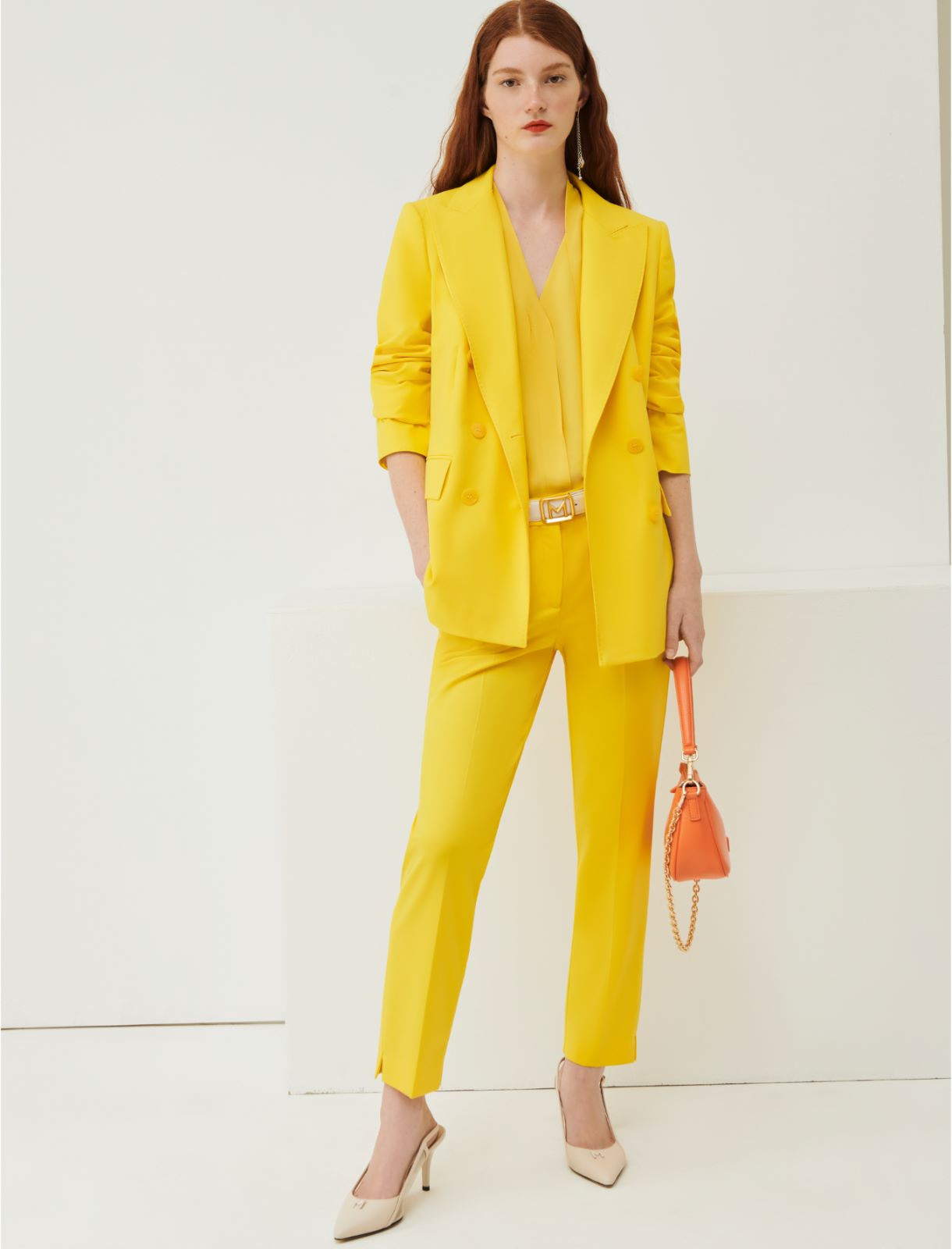 Canvas trousers - Yellow - Marina Rinaldi
