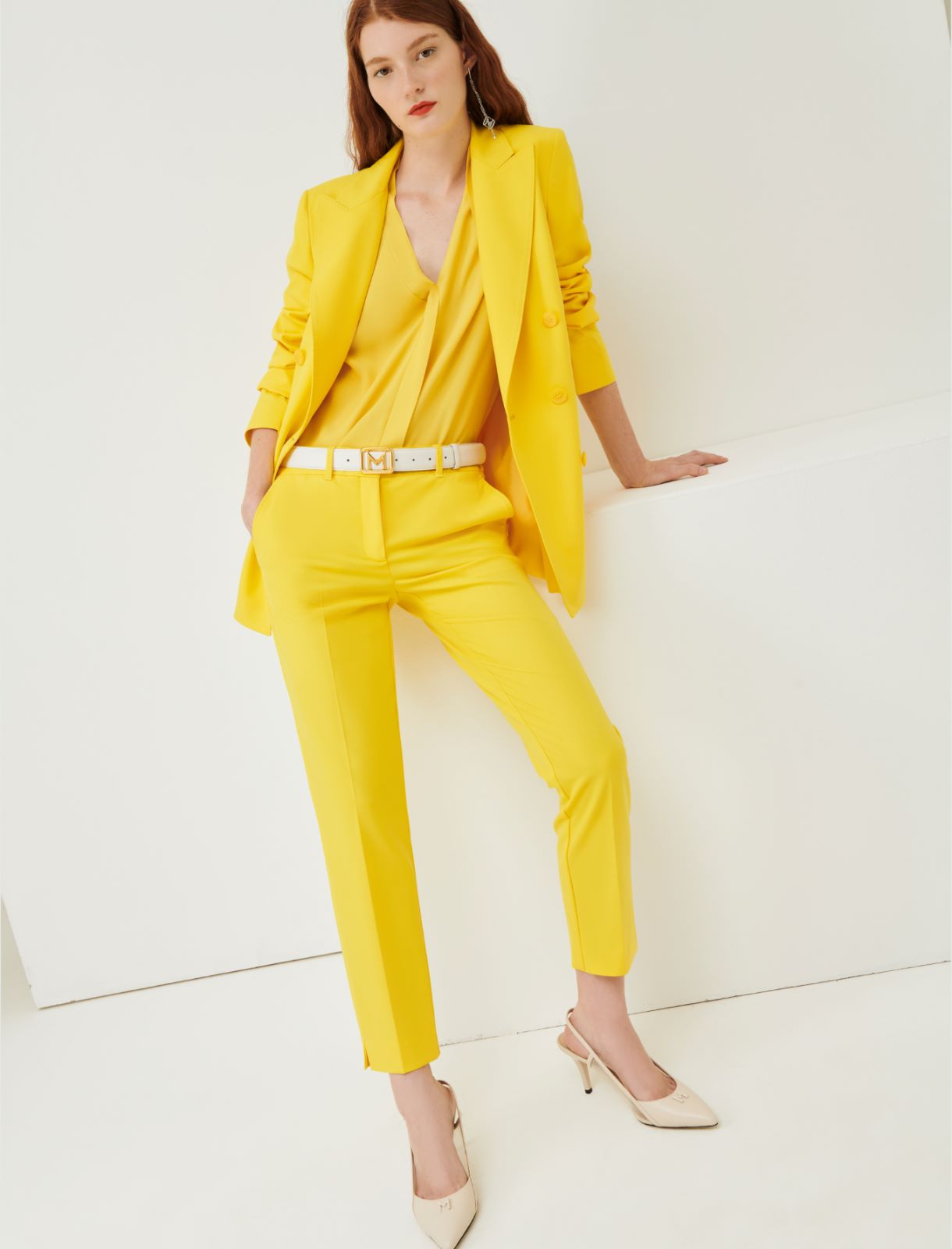 Canvas trousers - Yellow - Marina Rinaldi - 3