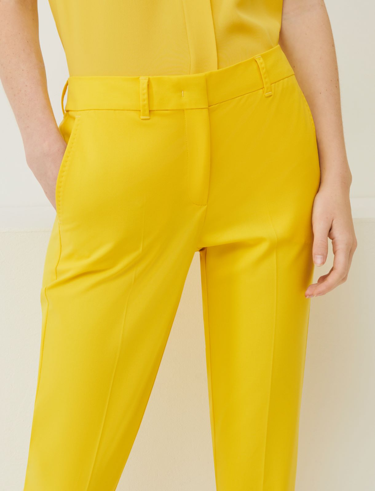 Canvas trousers - Yellow - Marina Rinaldi - 4