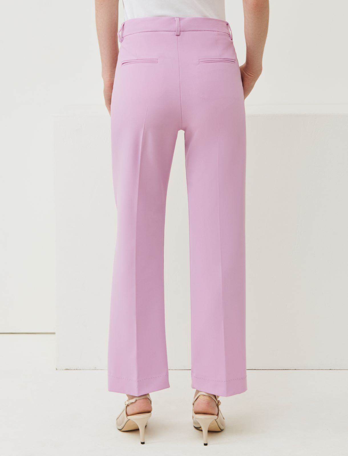 Canvas trousers - Lilac - Marella - 2