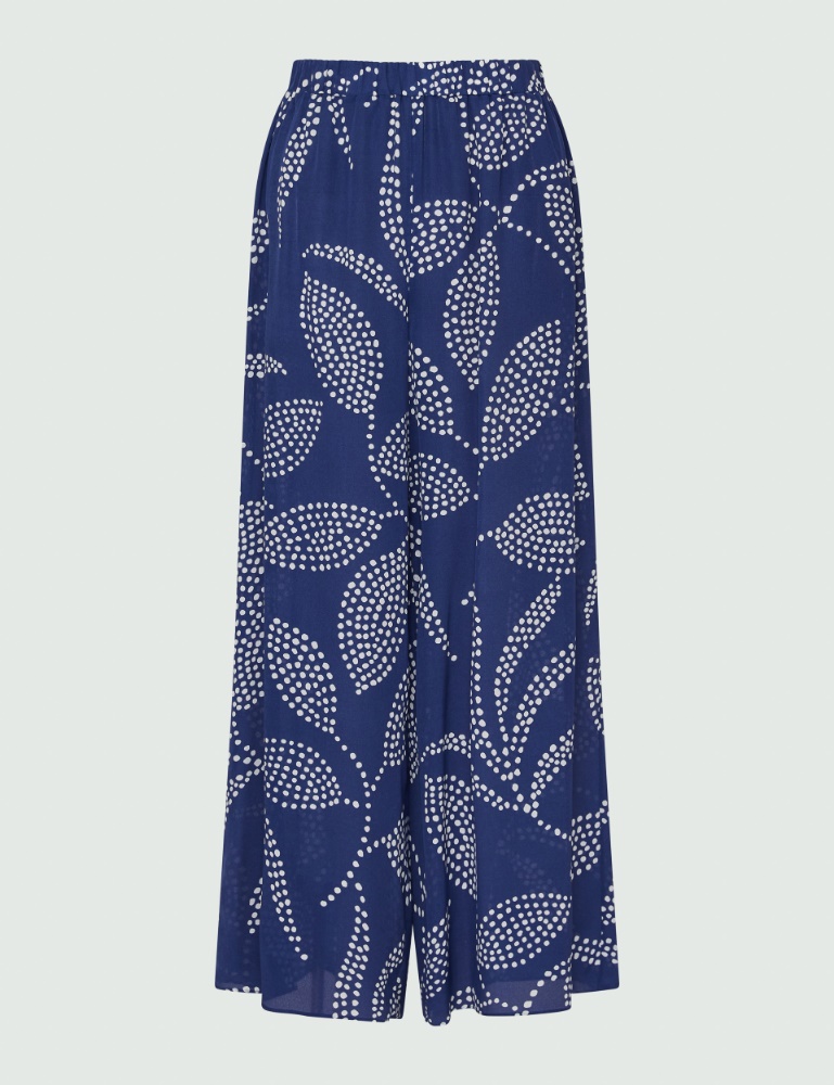 Crepe trousers - Cornflower blue - Marella - 2
