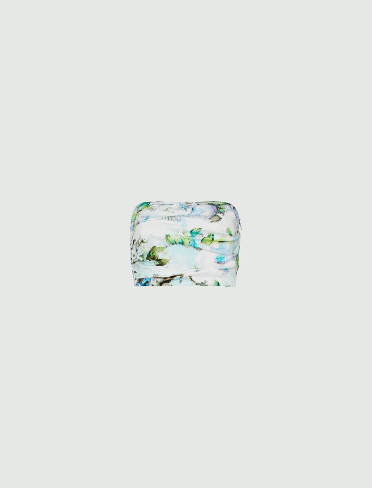 Patterned crop top - Aquamarine - Marina Rinaldi - 5