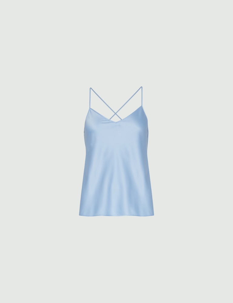 Lingerie-look top - Light blue - Marina Rinaldi - 2