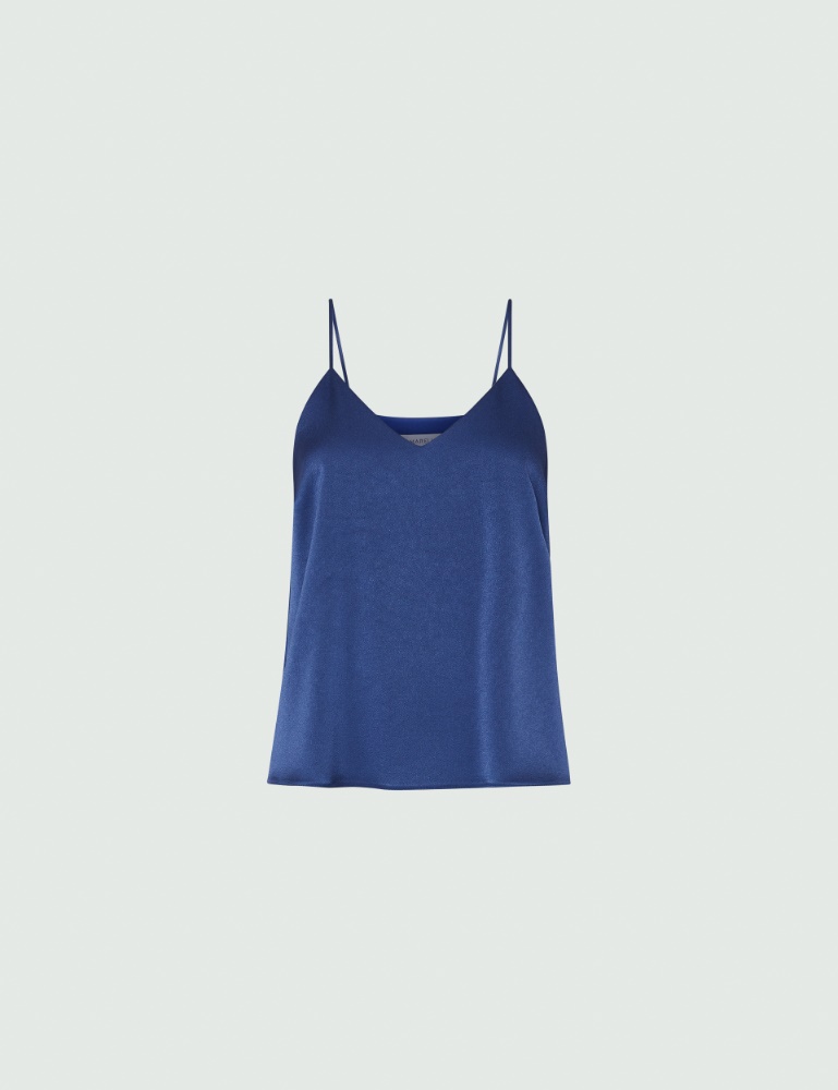 Lingerie-look top - Cornflower blue - Marina Rinaldi - 2