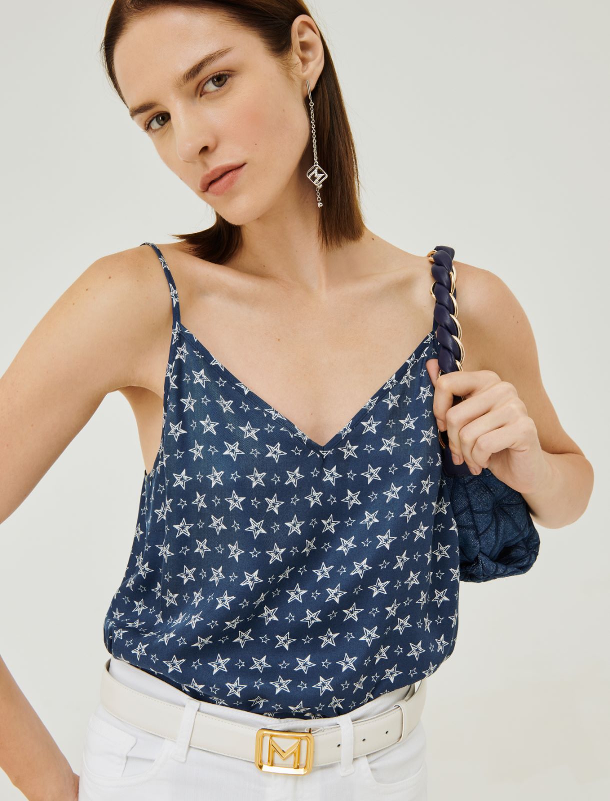 Patterned top - Navy - Marella - 3
