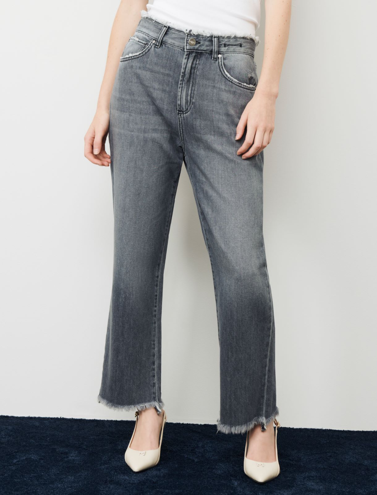 Mom-fit jeans - Grey - Marina Rinaldi