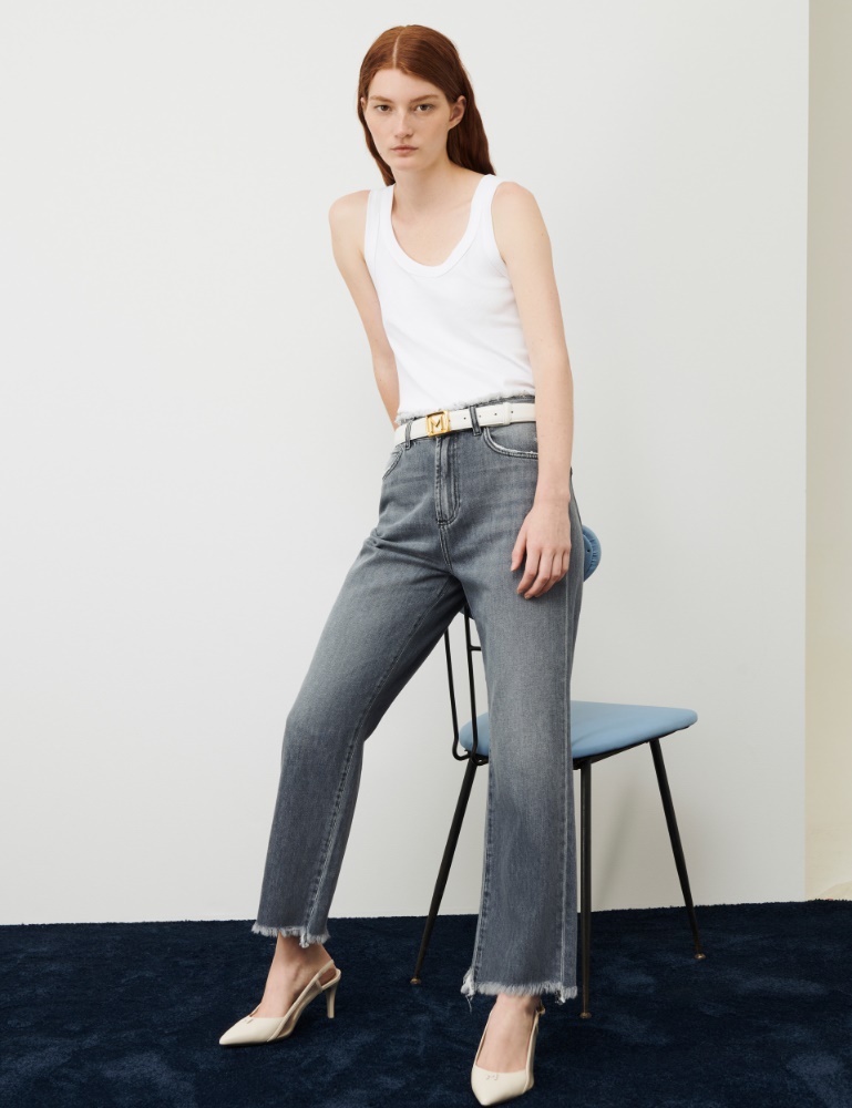 Mom-fit jeans - Grey - Marella