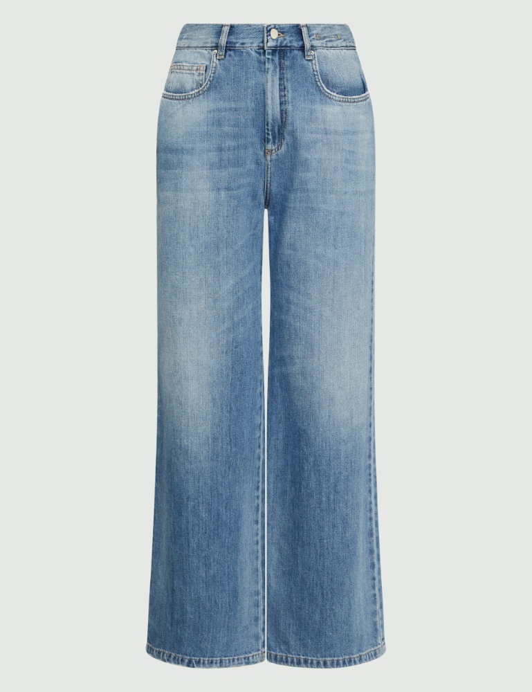 Jeans mit weitem Bein - Jeansblau - Marella - 2