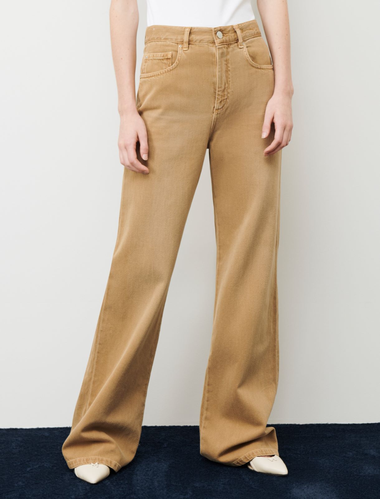 Wide-leg jeans - Sand - Marina Rinaldi