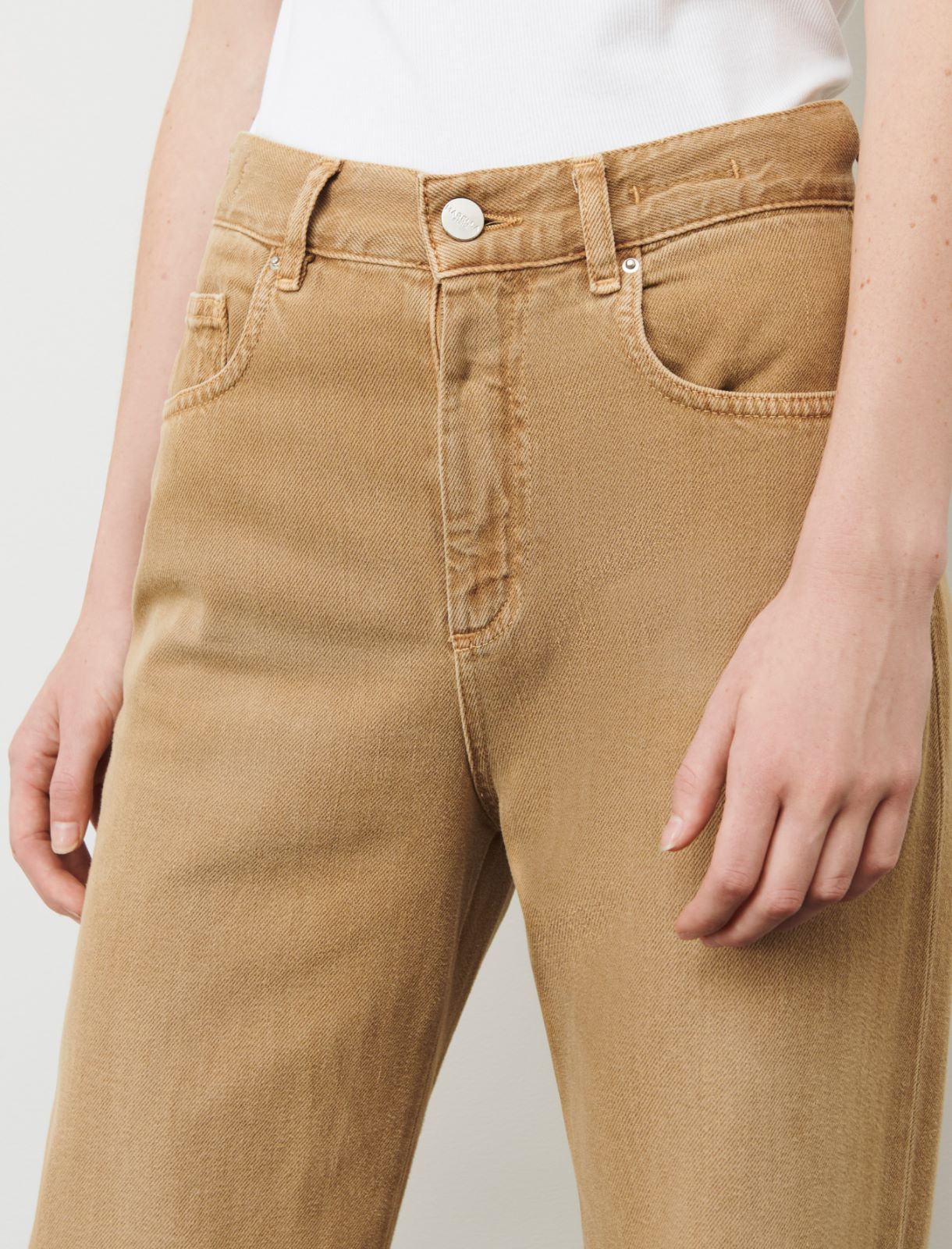 Jeans mit weitem Bein - Sand - Marella - 4
