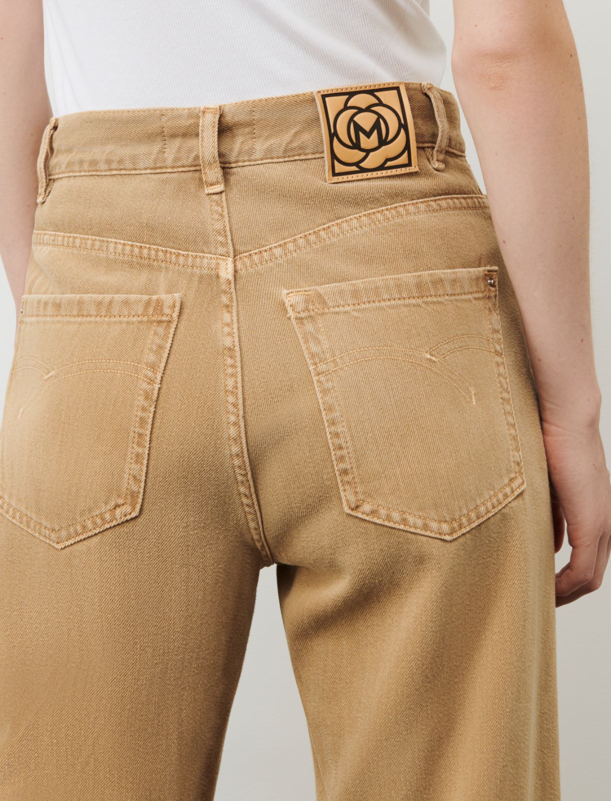 Jeans mit weitem Bein - Sand - Marella - 5