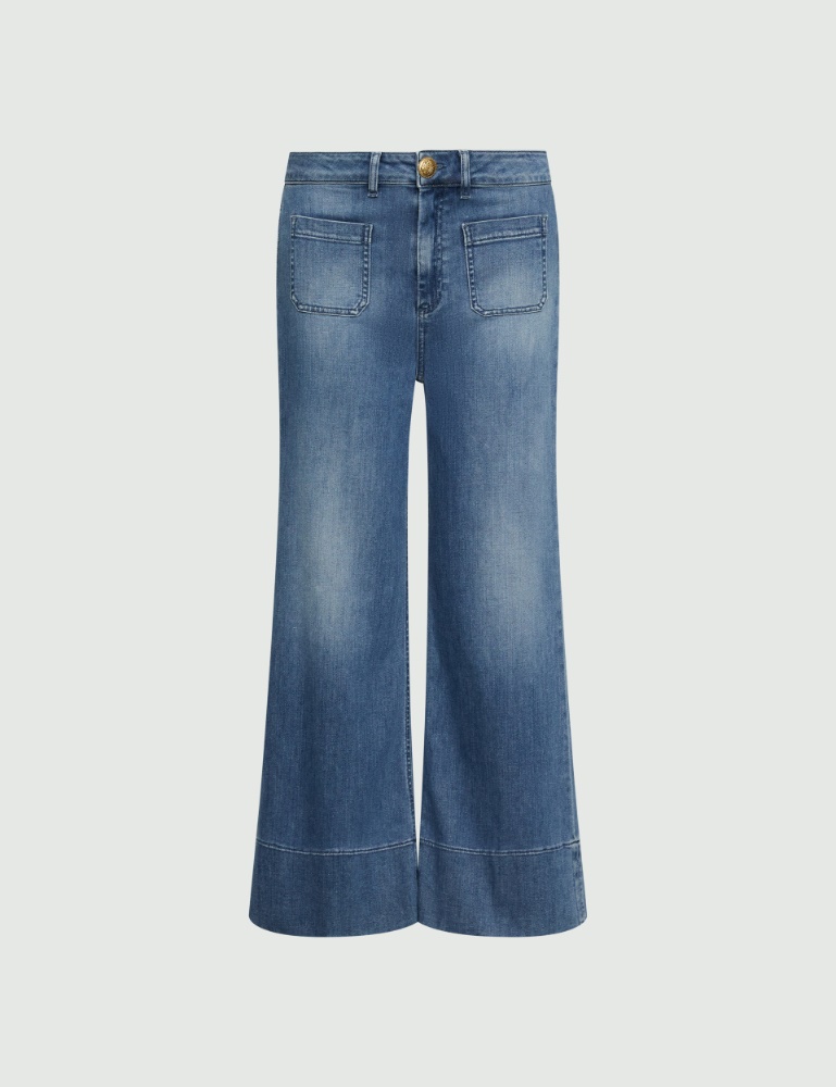 Jeans mit weitem Bein - Jeansblau - Marella - 2