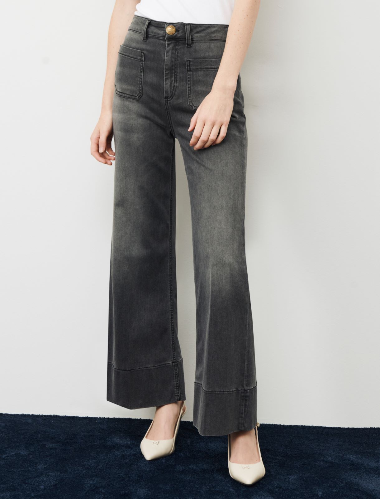 Jeans mit weitem Bein - Schwarz - Marella