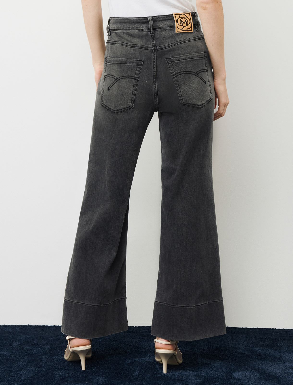 Jeans mit weitem Bein - Schwarz - Marella - 2