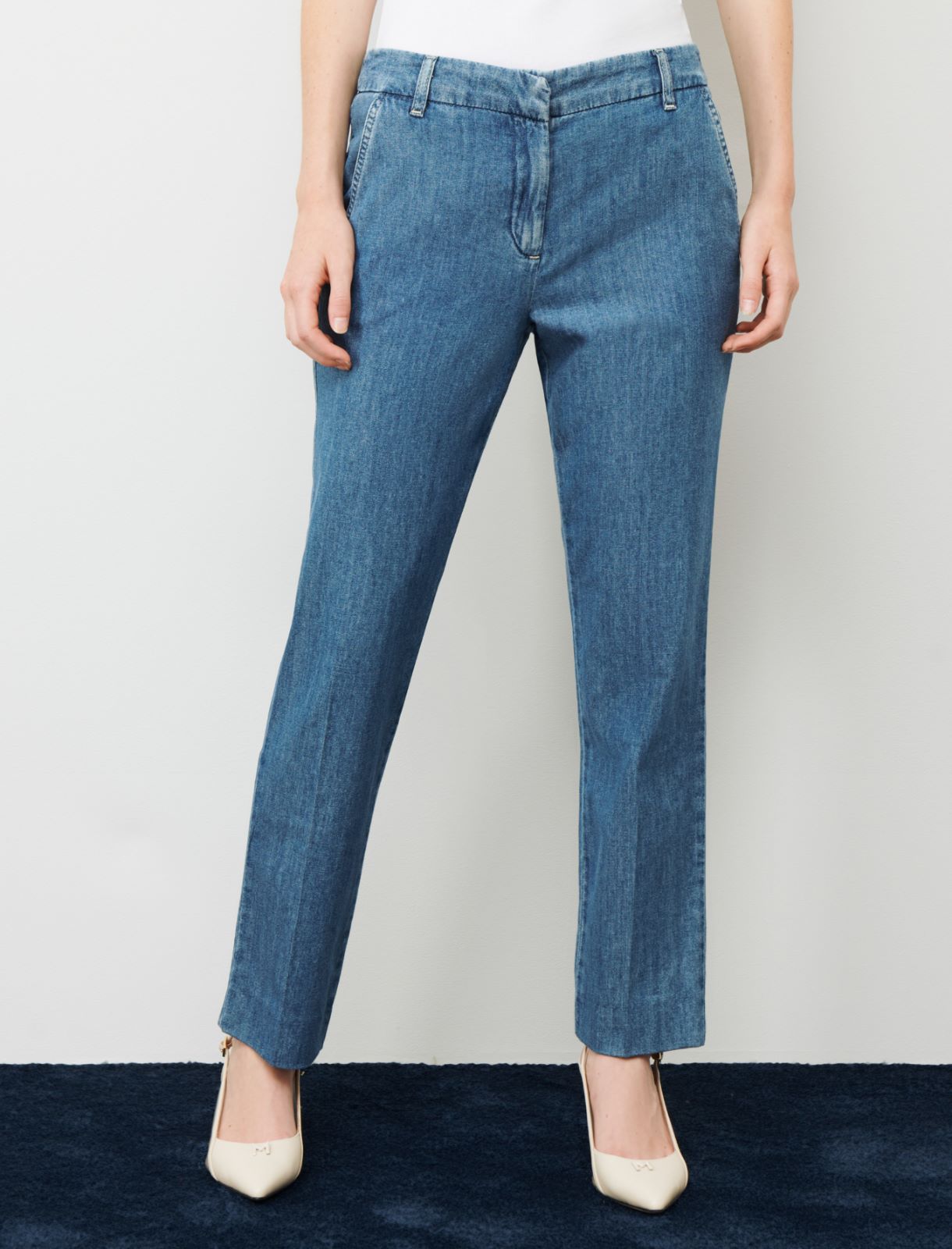 Jeans im Chinos-Stil - Jeansblau - Marella