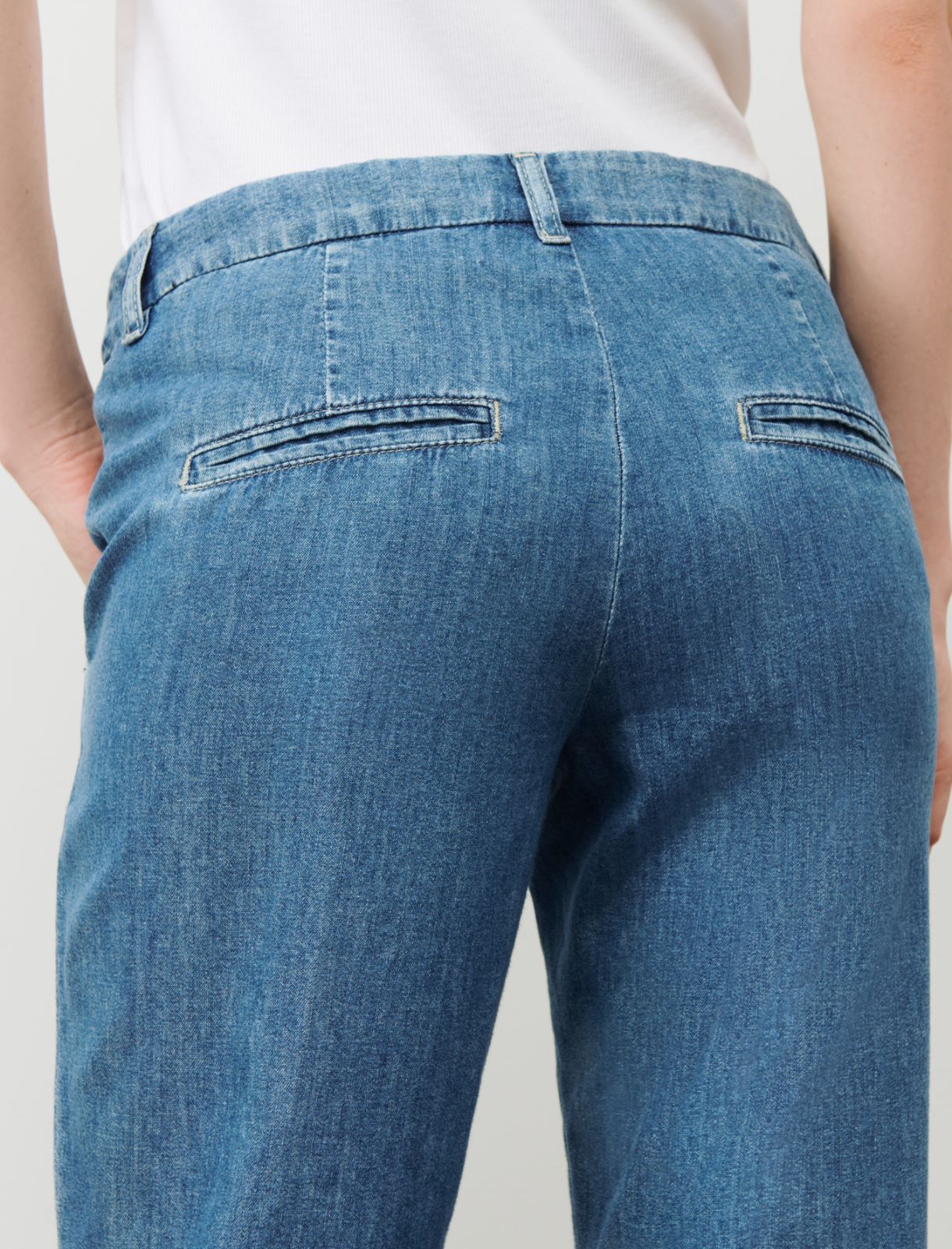 Jeans im Chinos-Stil - Jeansblau - Marella - 5