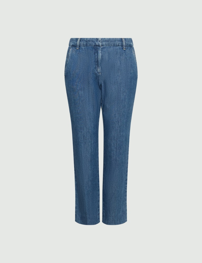 Jeans im Chinos-Stil - Jeansblau - Marella - 2