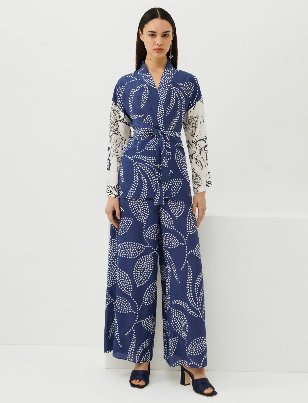 Kimono en soie - Bleuet - Marella