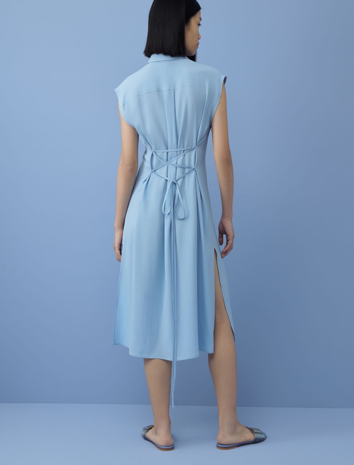 Sleeveless dress - Light blue - Marina Rinaldi - 2