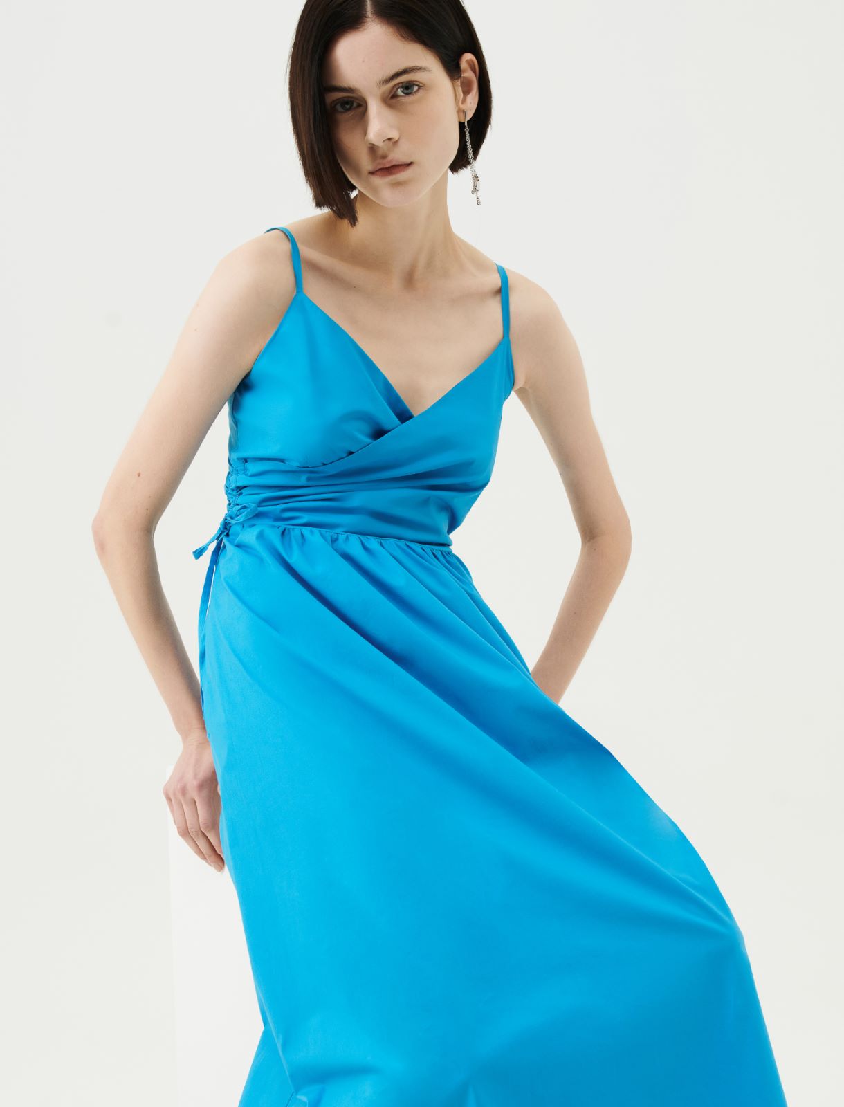 Poplin dress - Turquoise - Marella - 3