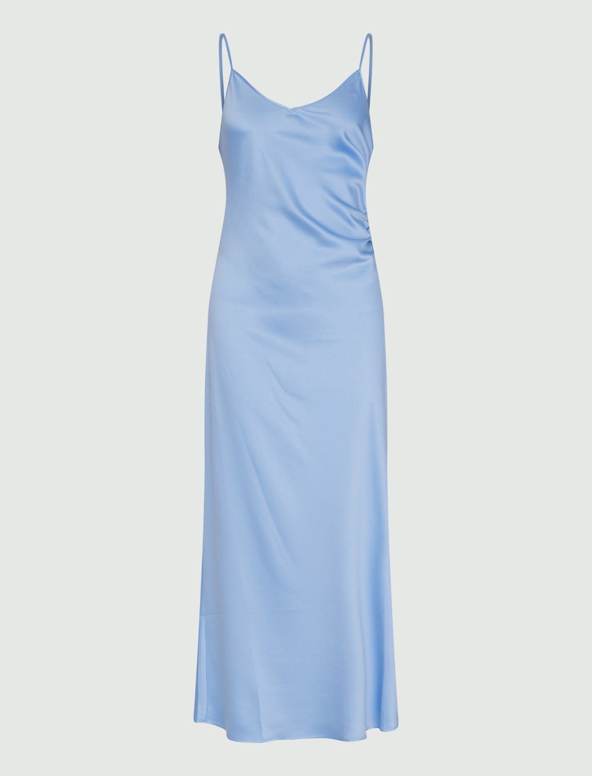 Slip dress in raso - Azzurro - Marella - 2