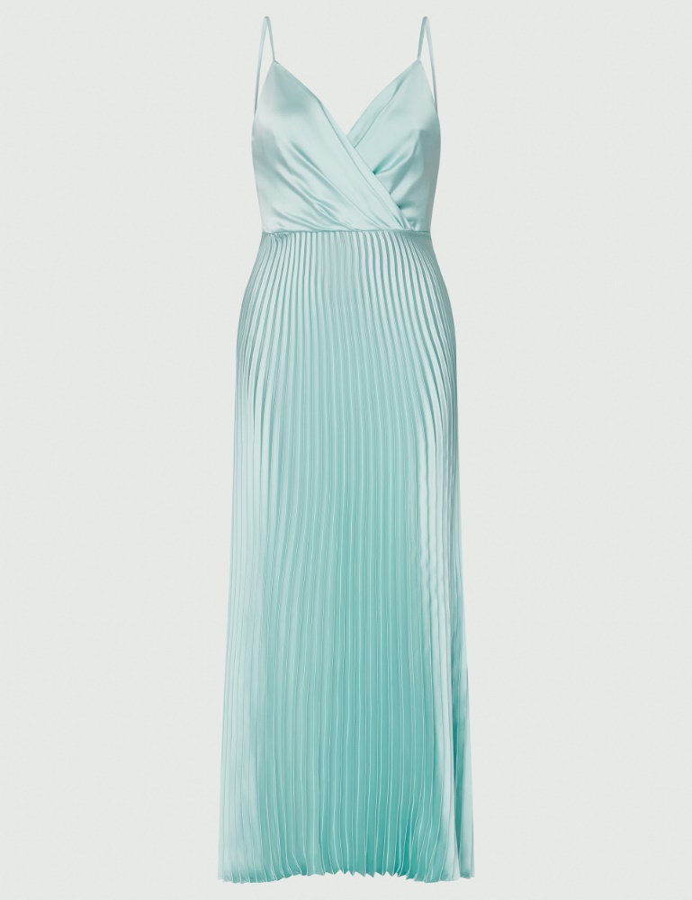 Pleated dress - Aquamarine - Marina Rinaldi - 2