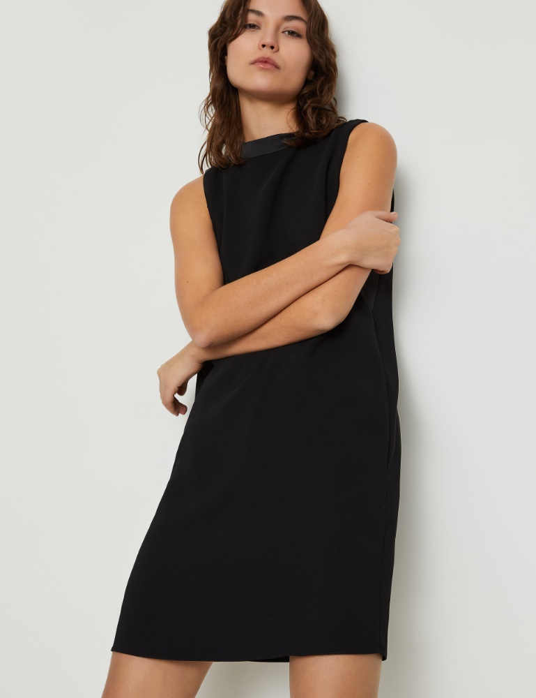 Crepe dress - Black - Marina Rinaldi