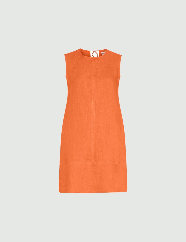 Linen dress - Orange - Marella - 2