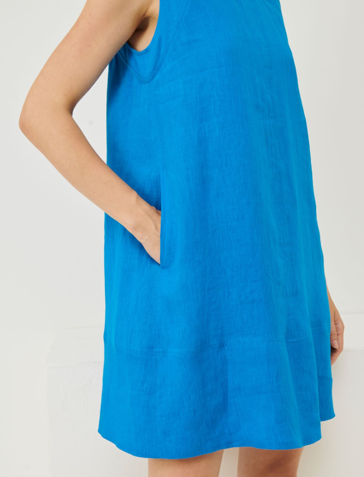 Linen dress - Deep blue - Marella - 4