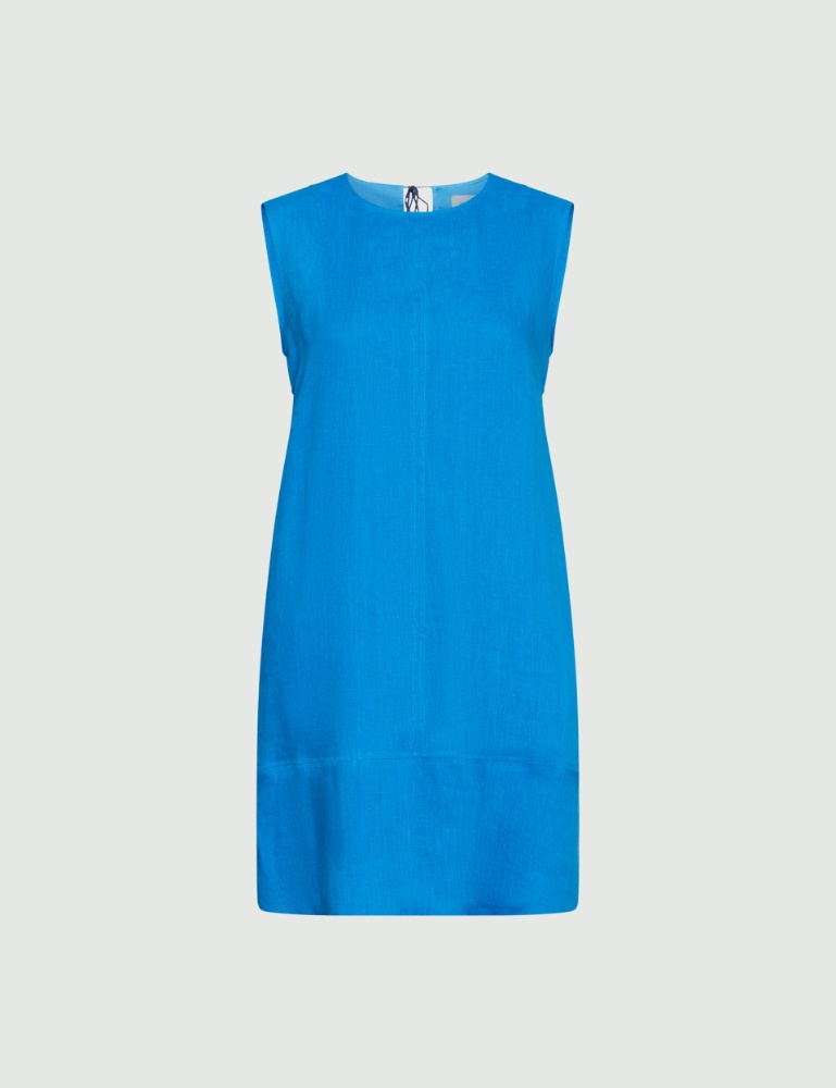 Linen dress - Deep blue - Marina Rinaldi - 2