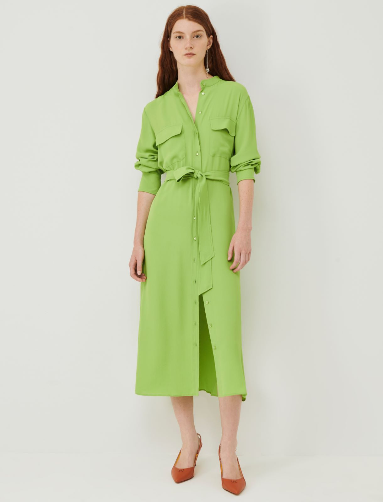 Shirt dress - Green - Marina Rinaldi