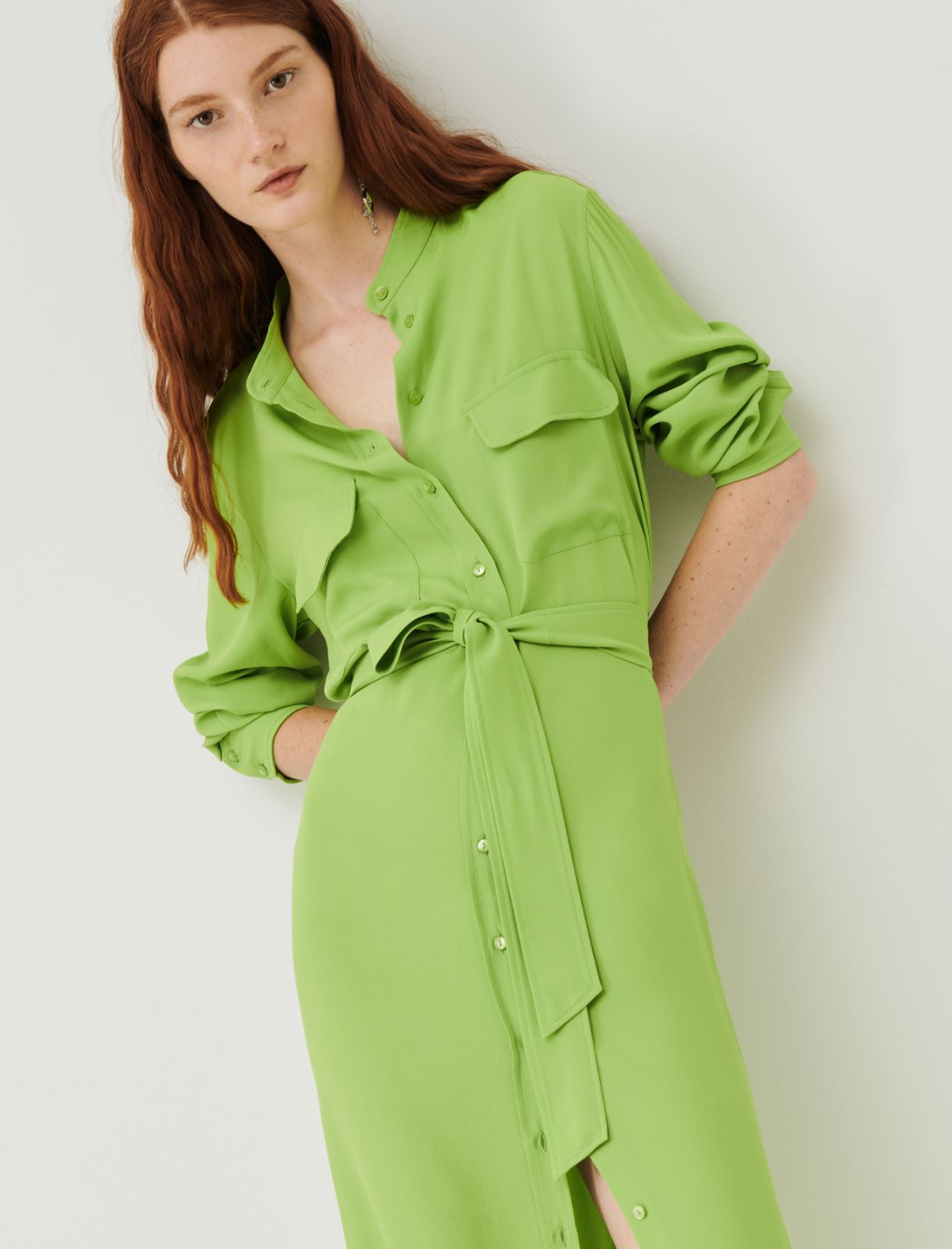 Shirt dress - Green - Marina Rinaldi - 3