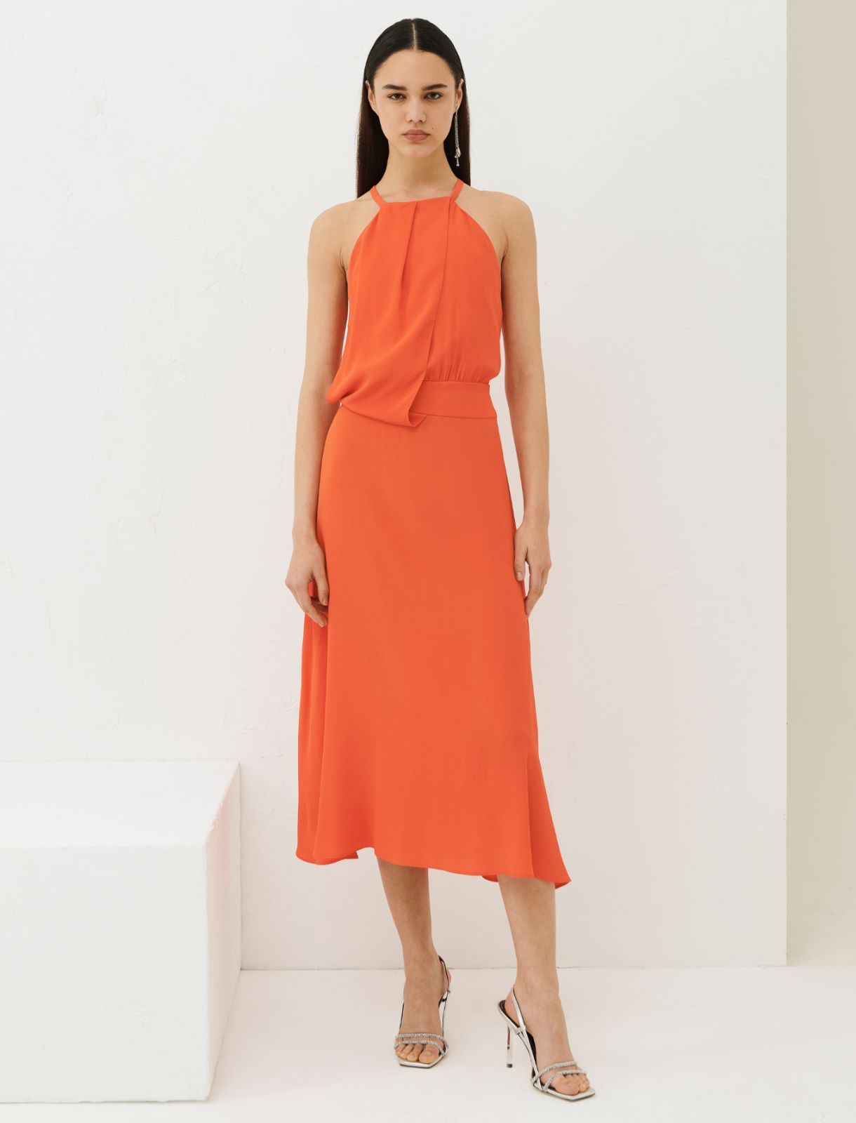 Sleeveless dress - Orange - Marella