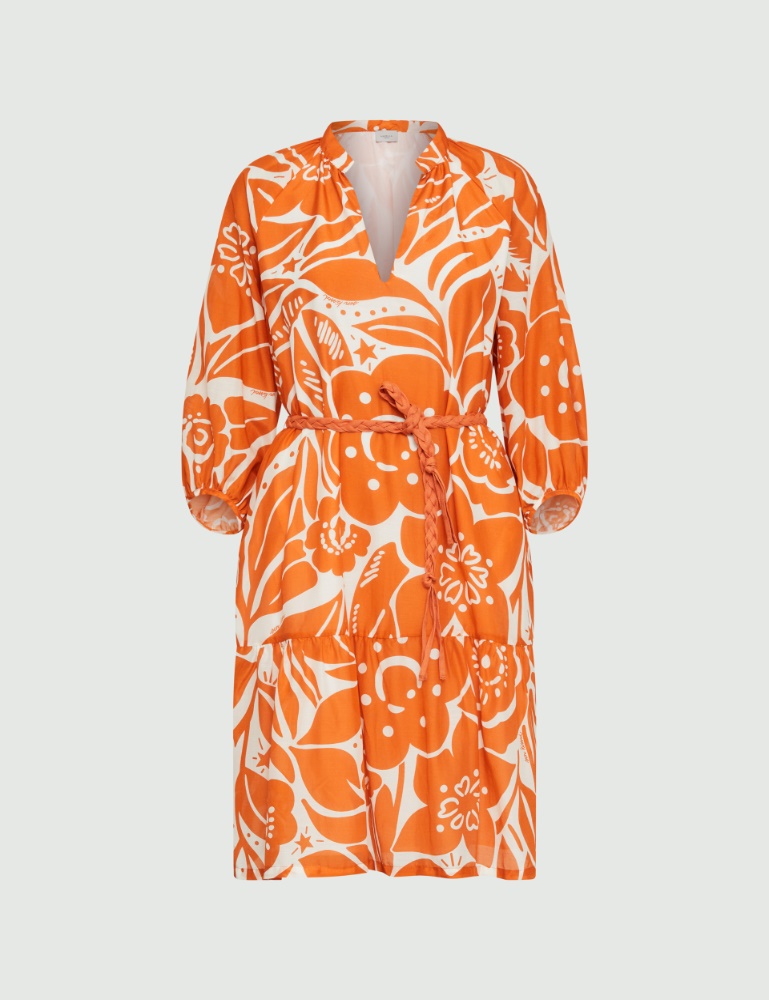 Flounce dress - Orange - Marella - 2