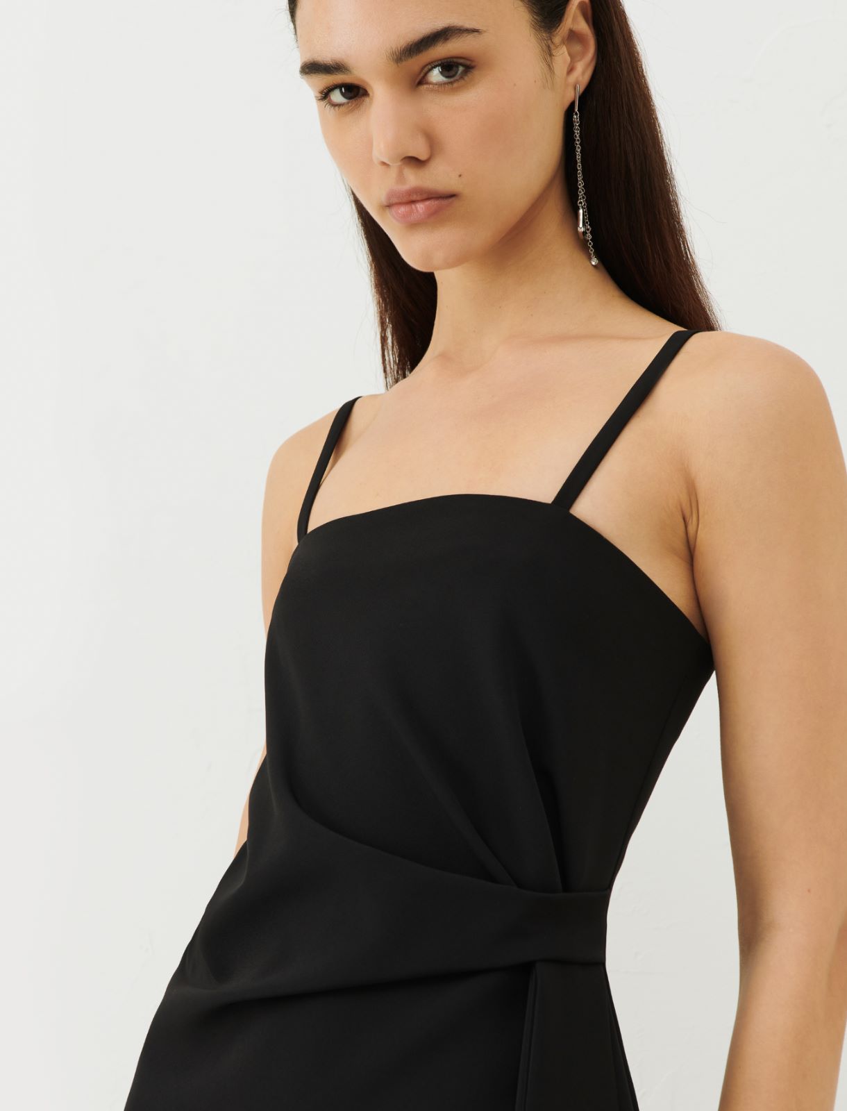 Tie-detail dress - Black - Marina Rinaldi - 4