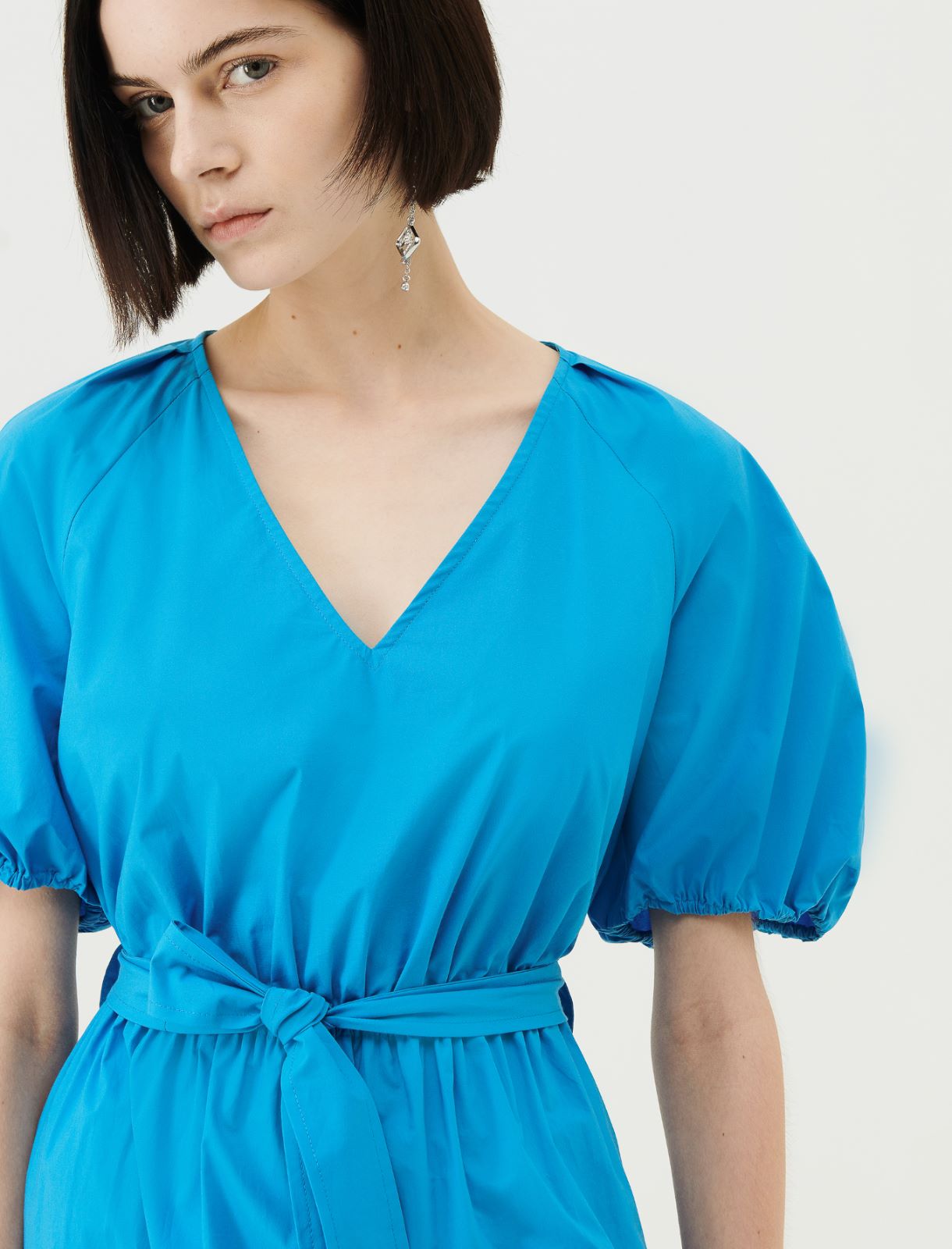Poplin dress - Turquoise - Marella - 5