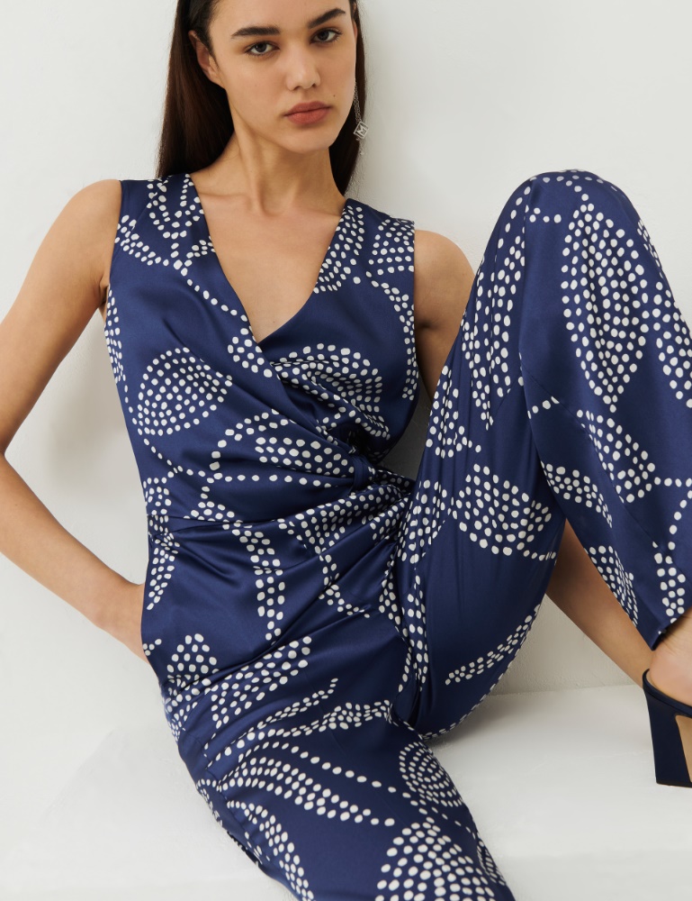 Patterned jumpsuit - Cornflower blue - Marina Rinaldi