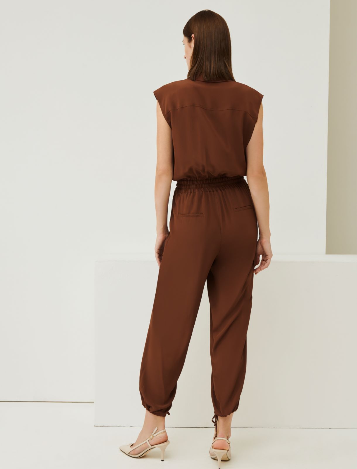 Sleeveless jumpsuit - Brown - Marella - 2