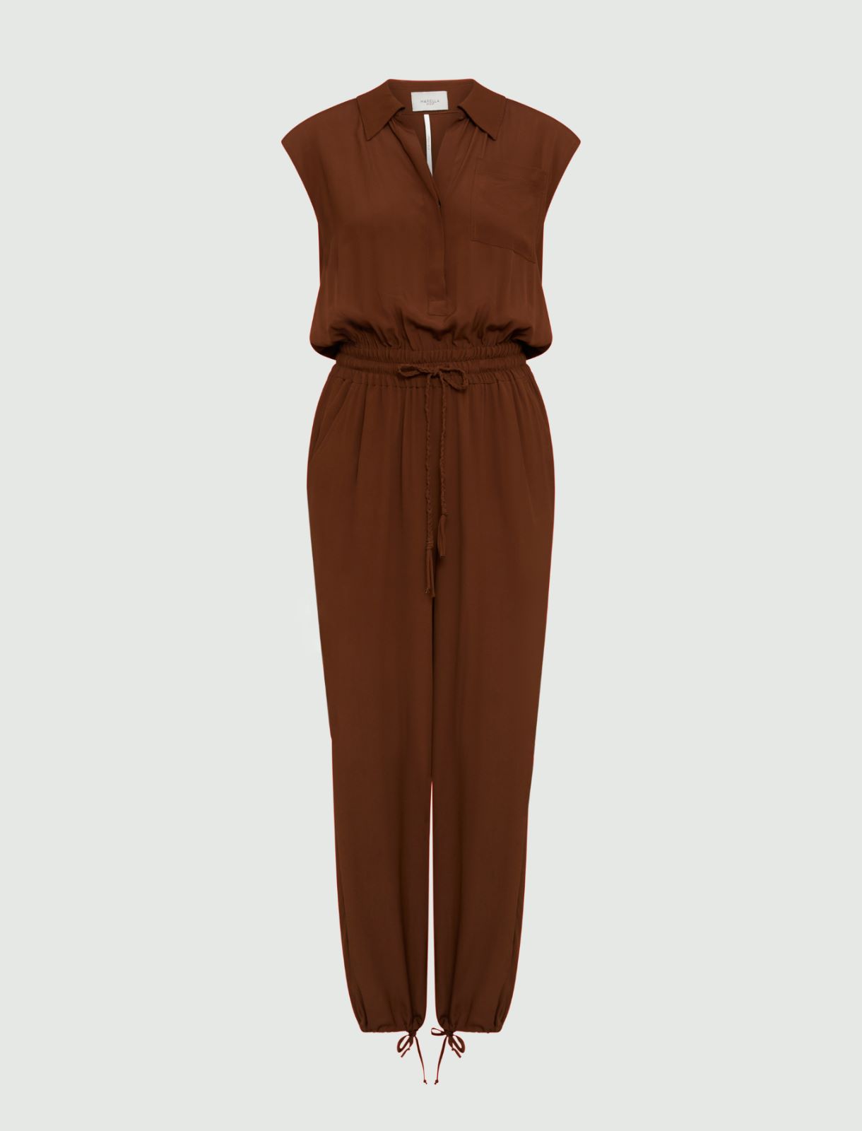 Sleeveless jumpsuit - Brown - Marella - 5