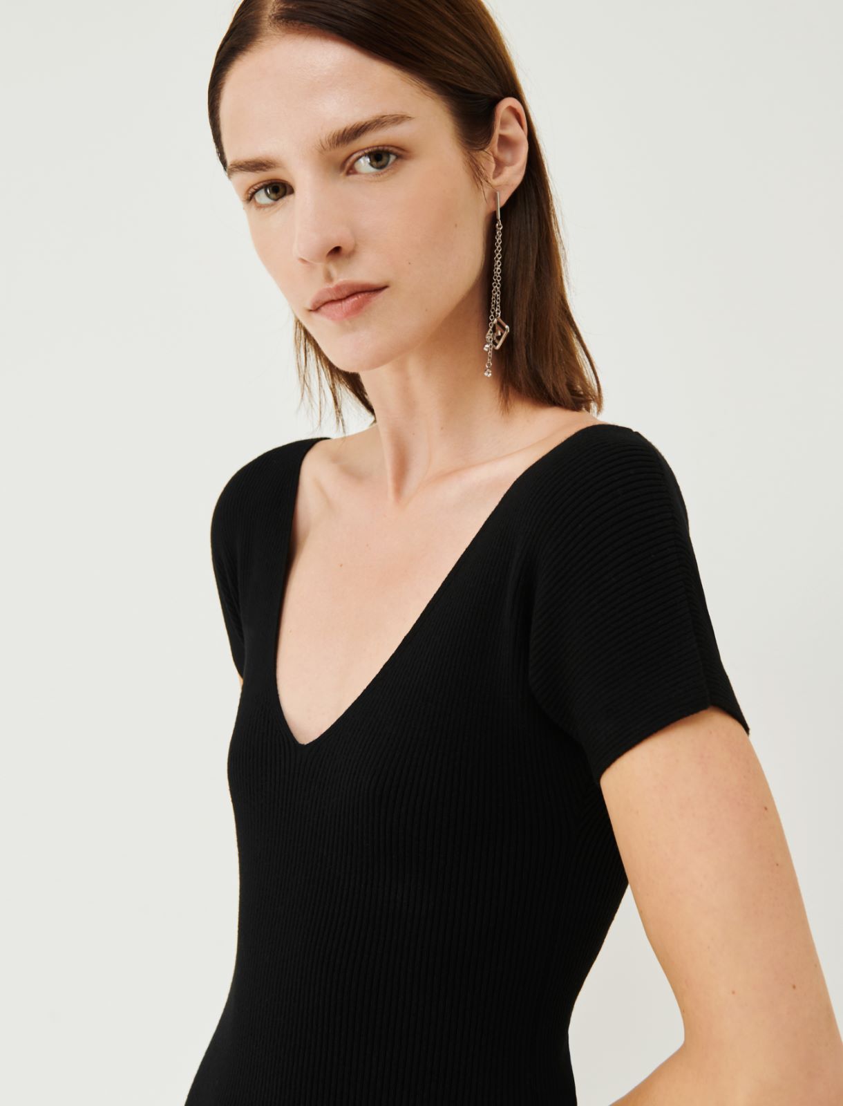 Knit dress - Black - Marina Rinaldi - 4